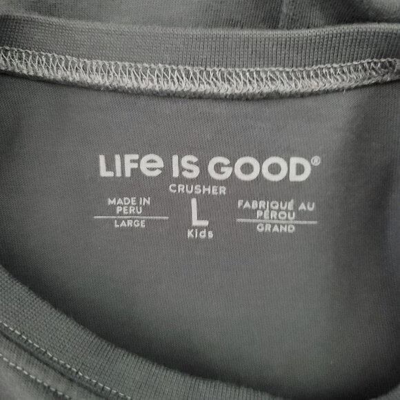 Kids Life is good Blue Crusher Snax a lot short sleeve T-shirt Large - Picture 3 of 7